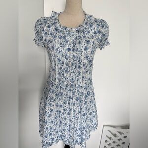 Teenie Weenie cotton ruffle drop waist dress